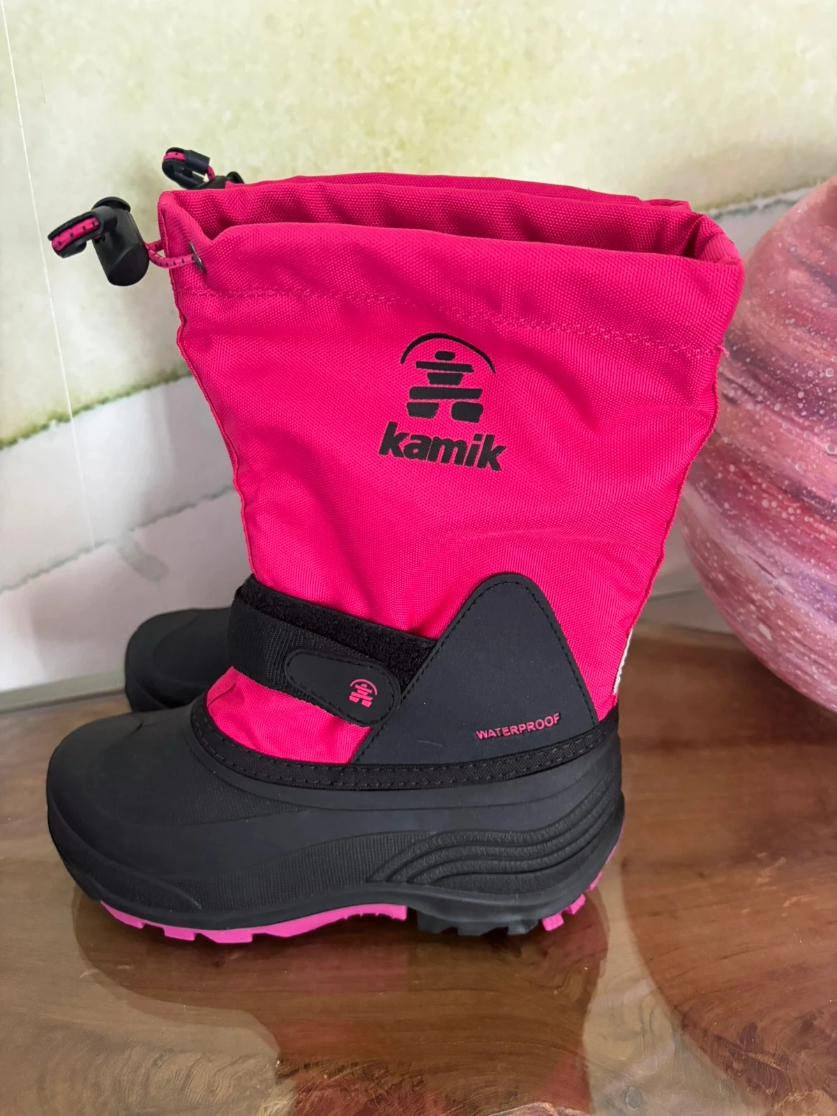 Roze zwarte meisjes Kamik na-ski sneeuwlaarzen 32 – photo 2